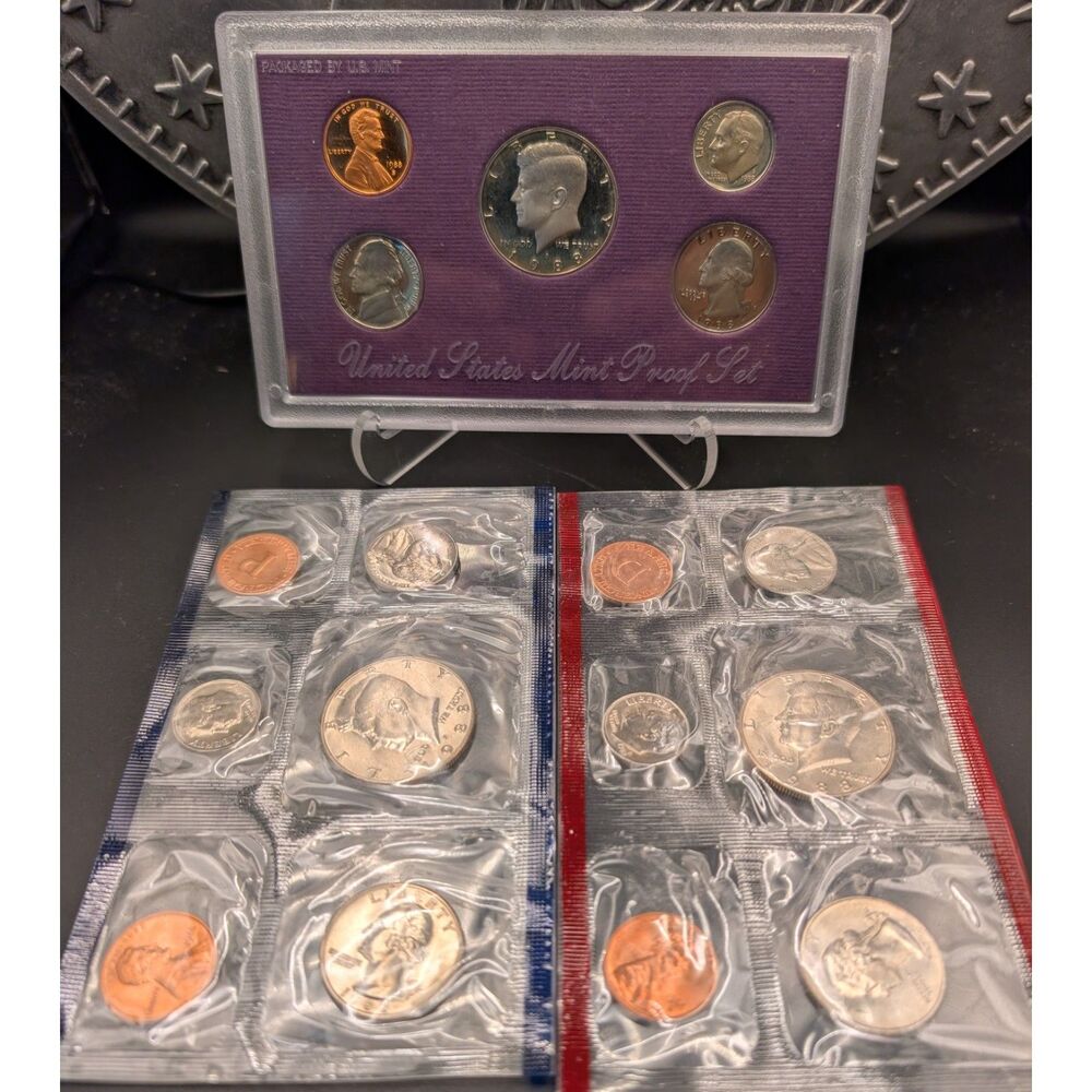 1988 U.S. Mint Set + 1988 Proof Set • P‑D‑S • Original Packaging